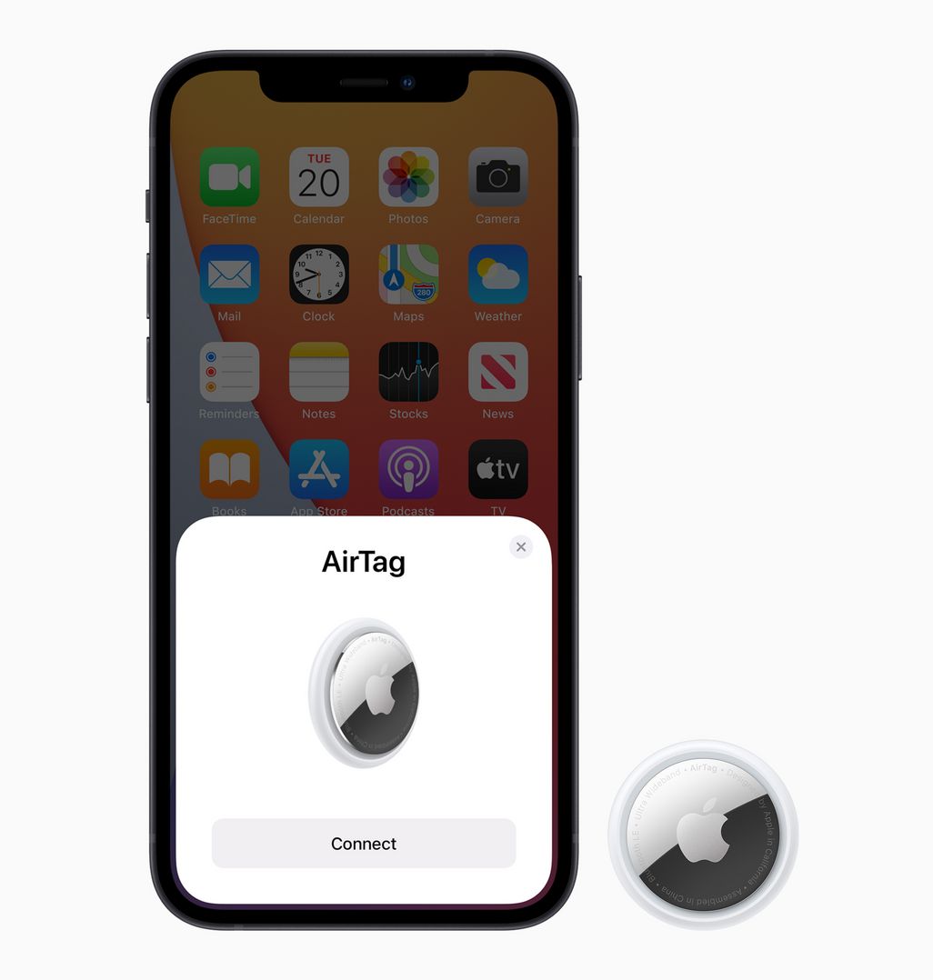 Die Apple AirTags verbinden sich via Bluetooth.