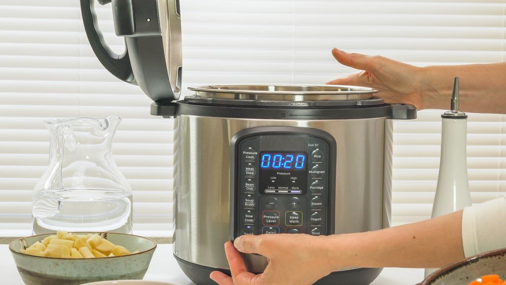 Dampfdrucktopf für automatisiertes Kochen.