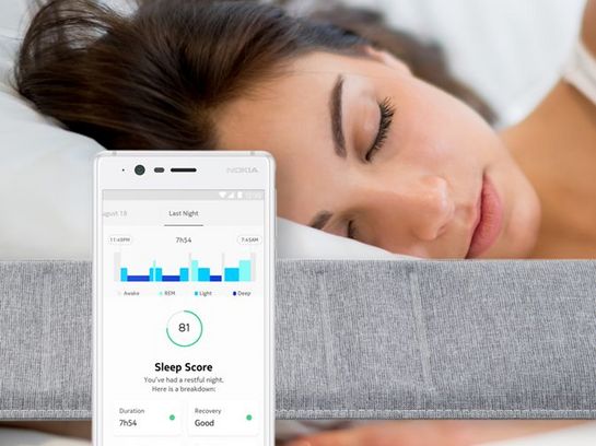 „Nokia Sleep“: Schlaftrackingsystem, das sich mit dem Smart Home verbindet. 