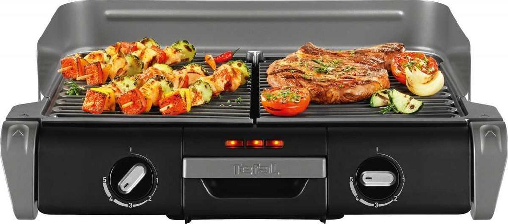 „Tefal TG 8000 BBQ Family“: Gleichzeitiges Warmhalten und Grillen oder Grillen mit verschiedenen Temperaturen ist möglich.