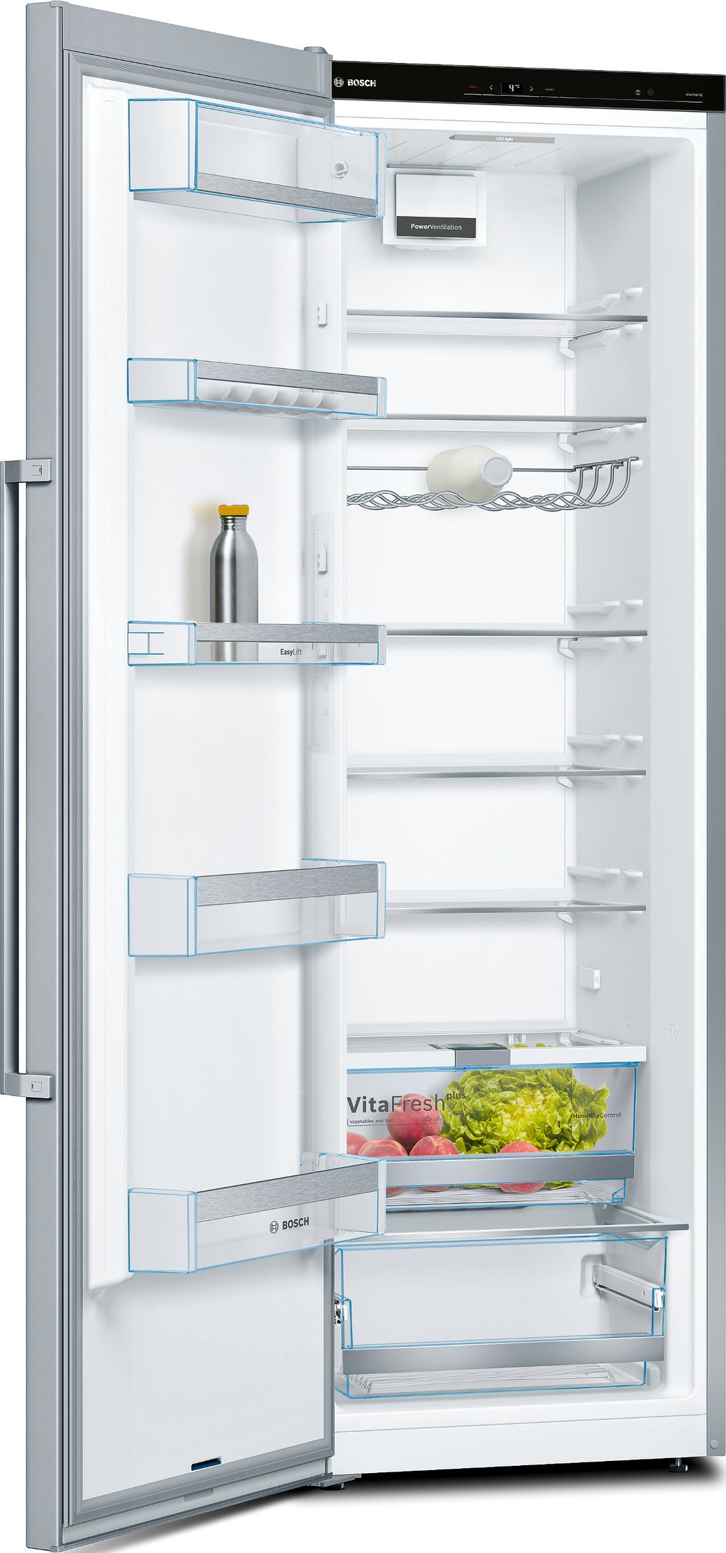 Bosch sorgt mit der VitaFresh-Lade für die optimale Feuchtigkeit, um Obst und Gemüse lange zu lagern.
