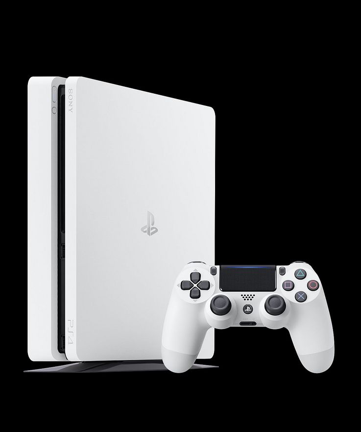 Die PlayStation 4 in Glacier White.