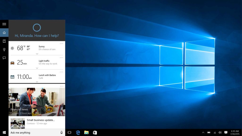 Cortana wird meist mit „Windows 10“ mitinstalliert.