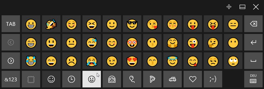 Nutzen Sie dazu Ihre Bildschirmtastatur als Emoji-Zentrale.