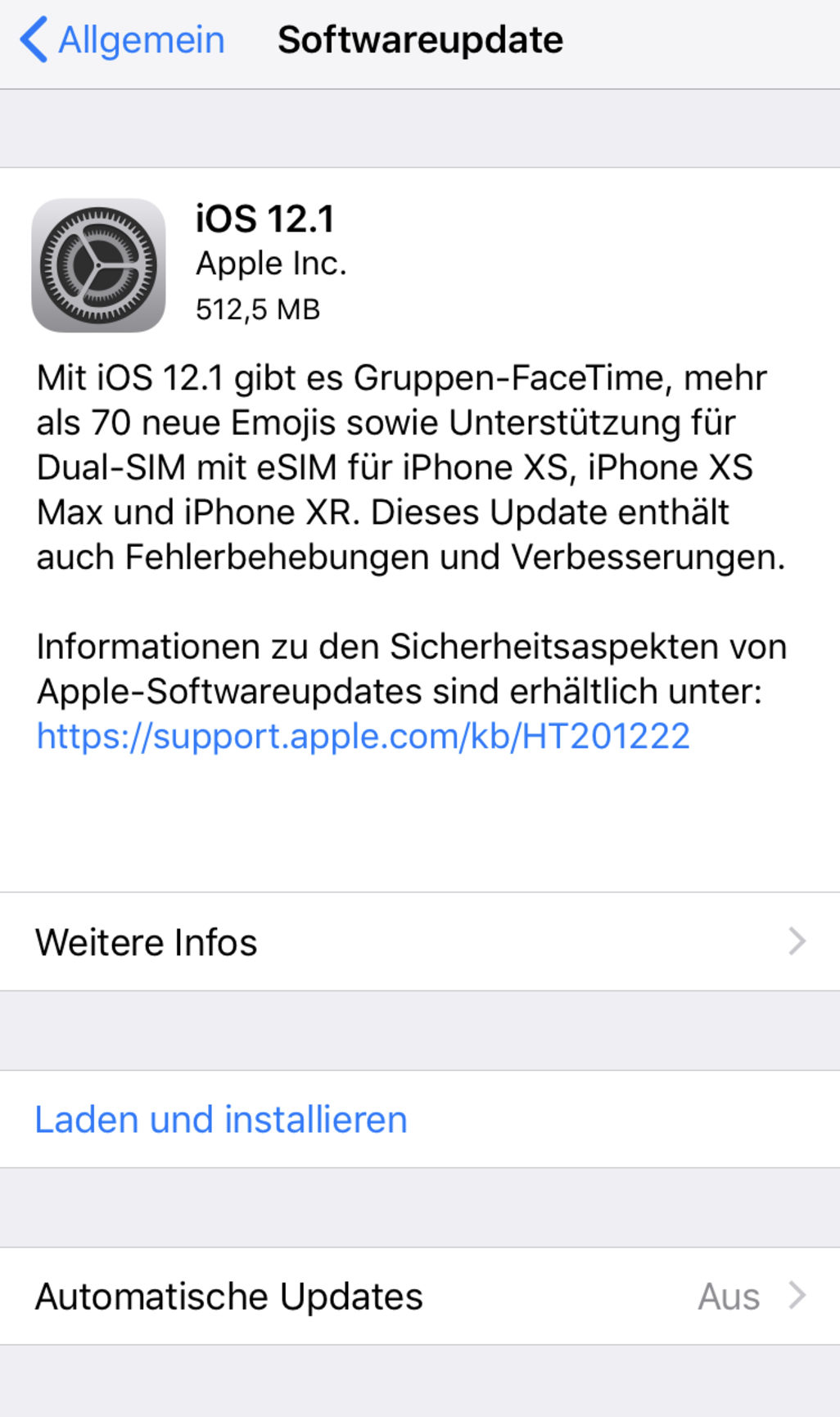 Automatische iOS-Updates