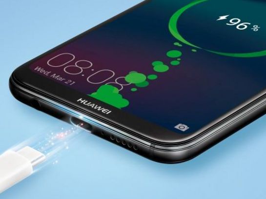 Huawei präsentiert sein neues Smartphone „P20 lite“.