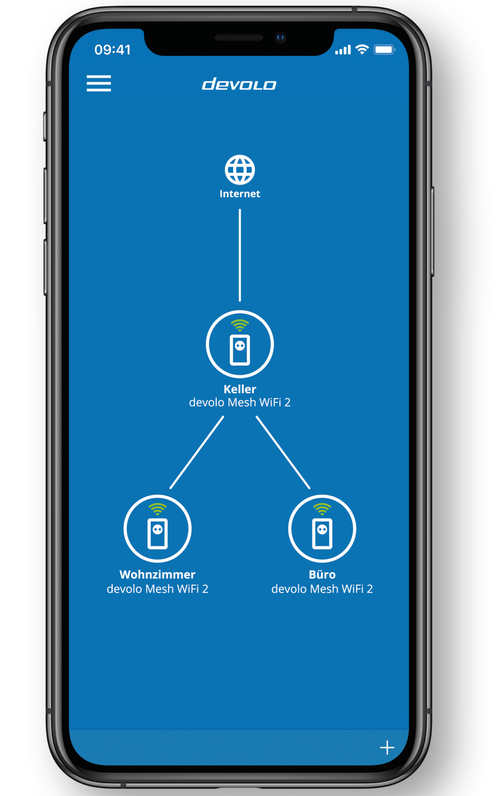 Die App bietet eine kompakte Übersicht über das Netzwerk. 