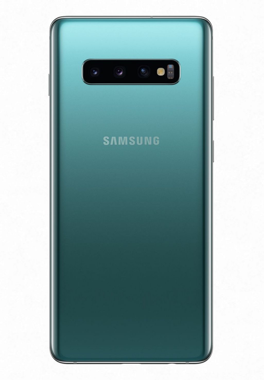 Das Samsung Galaxy S10+“ in „Prism Green“.