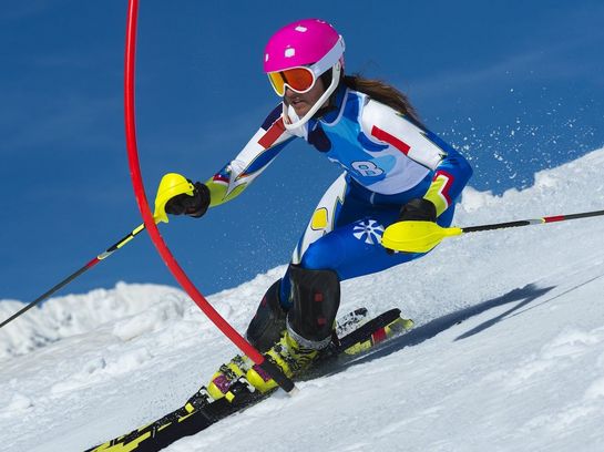 Slalomläuferin in Lenzerheide