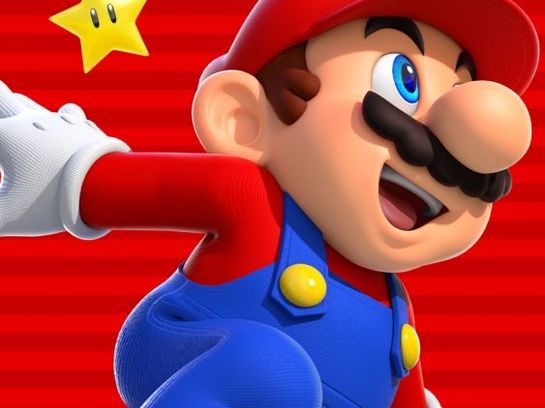 Super Mario auf einem Banner für "Super Mario Run"