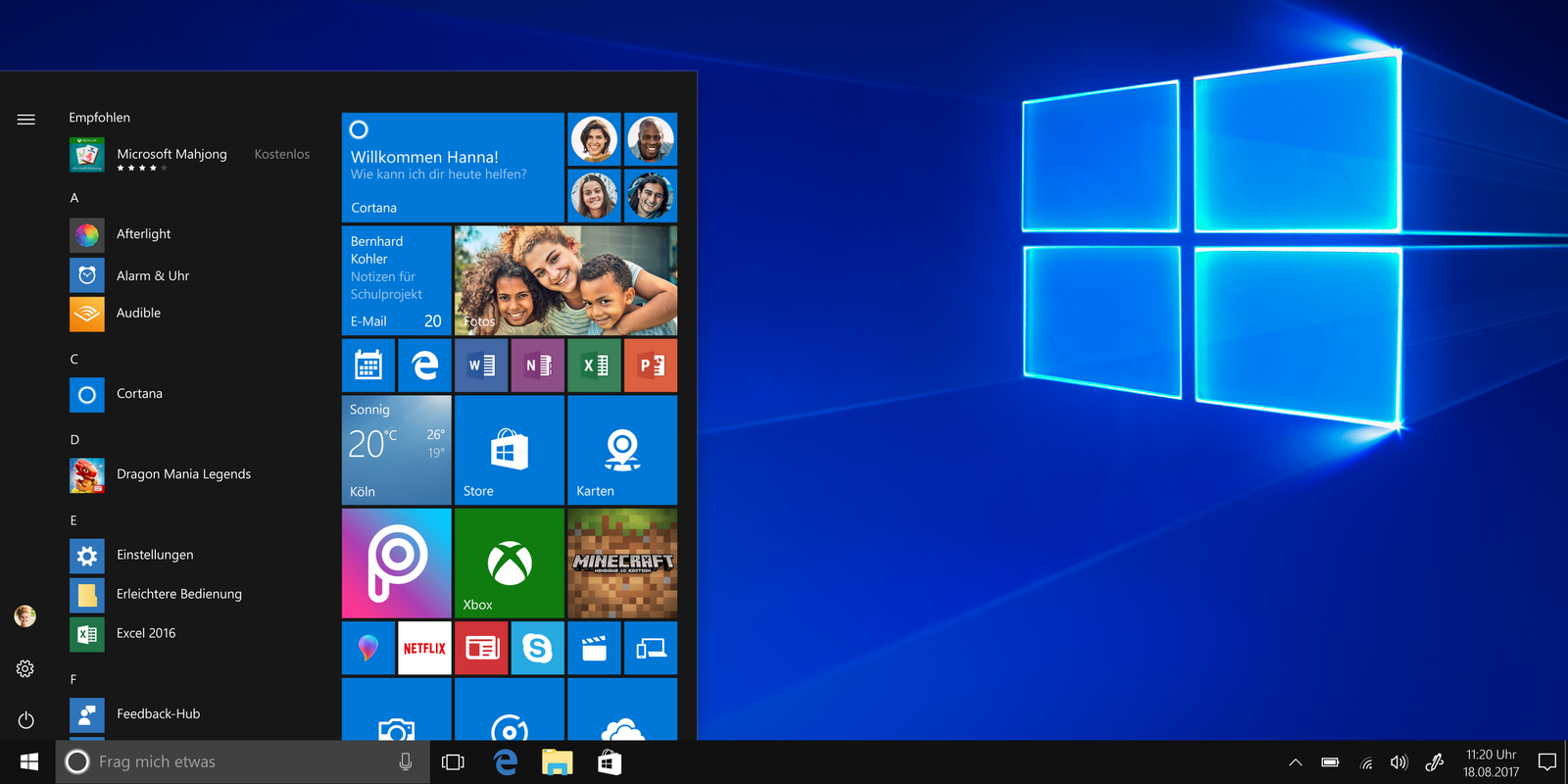 Das Startmenü bei Windows 10 Ein echter Dauerbrenner 