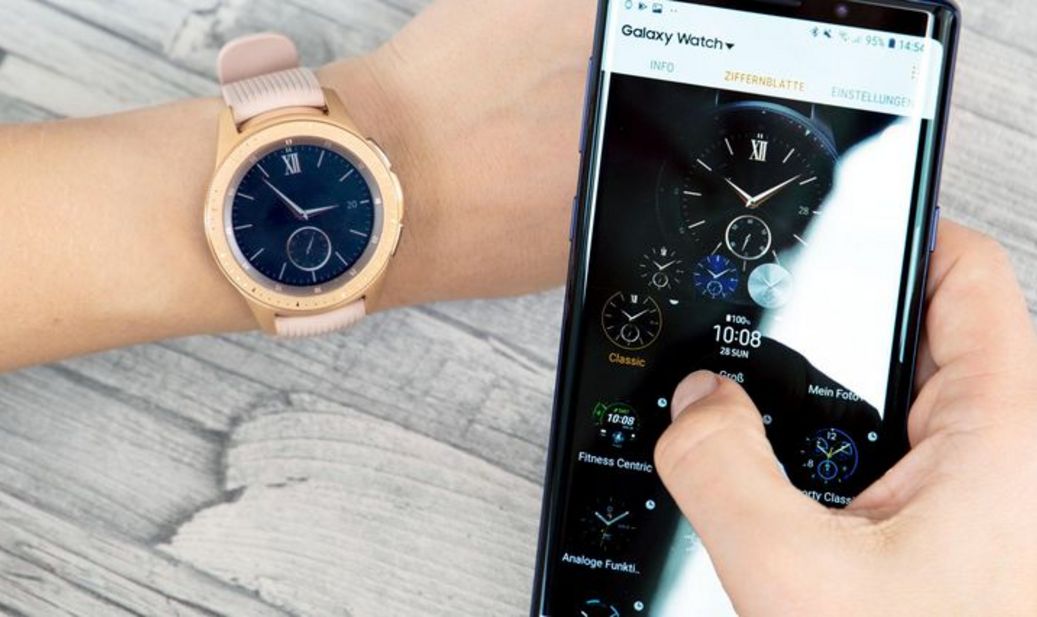 So stellen Sie das Ziffernblatt bei der Samsung „Galaxy Watch“ ein. 