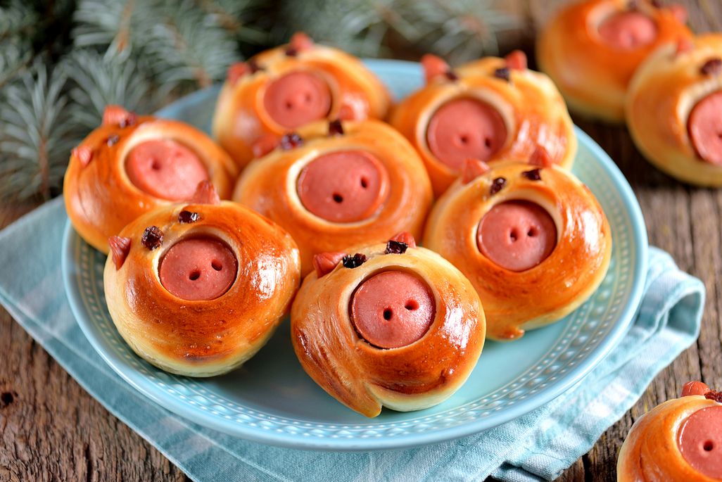 Herzige Schweinchen: Würstchen in Brotteig mal anders.