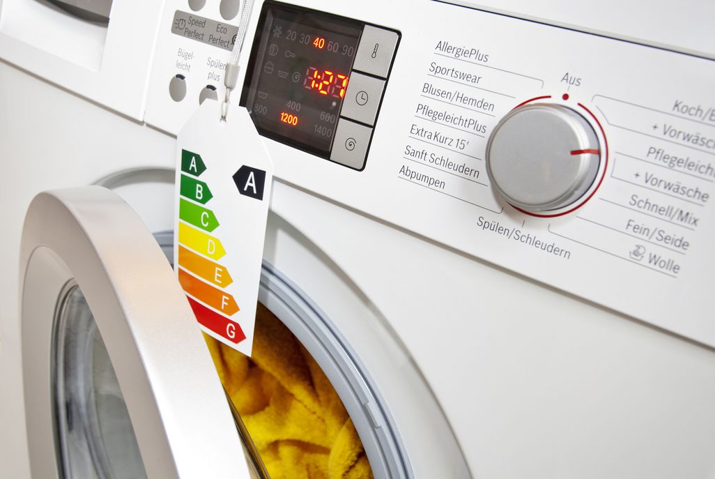Waschmaschine mit neuem Energielabel