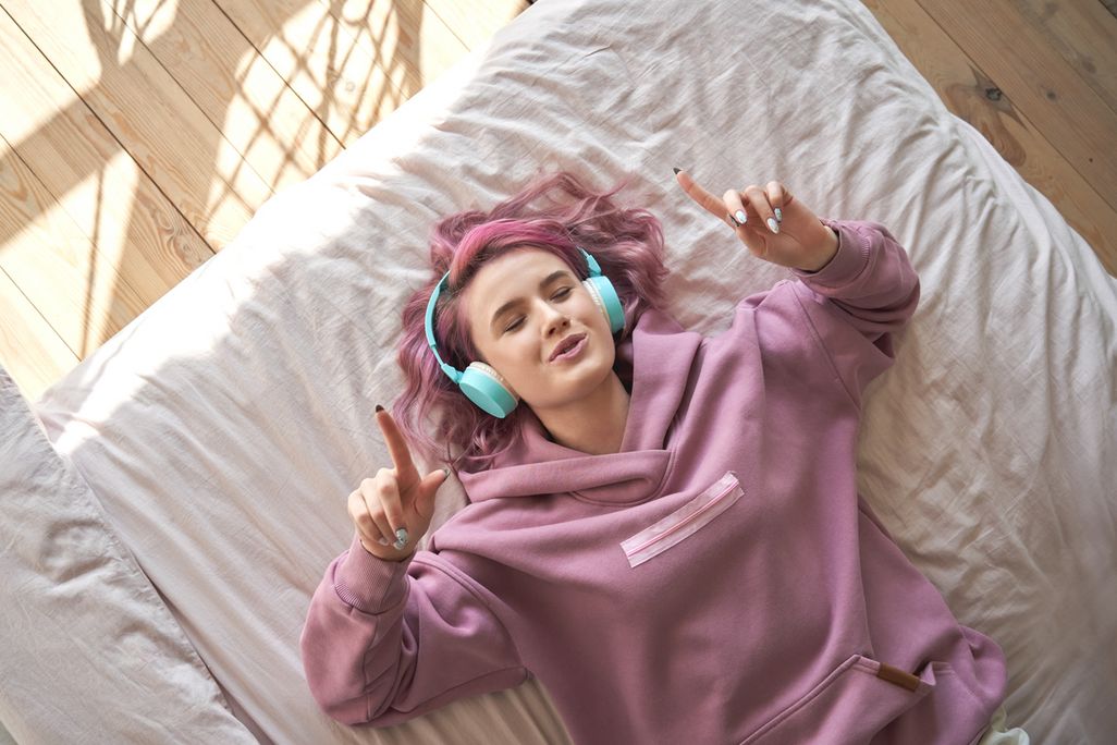 Musik hören im Bett