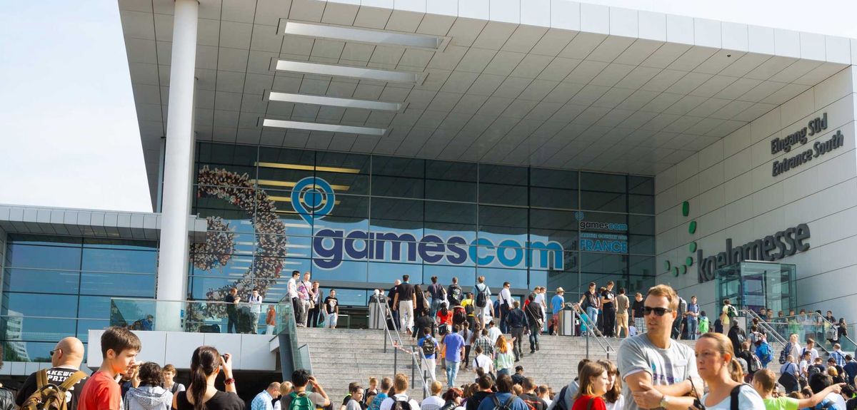 Aufnahme der Koelnmesse während der Gamescom
