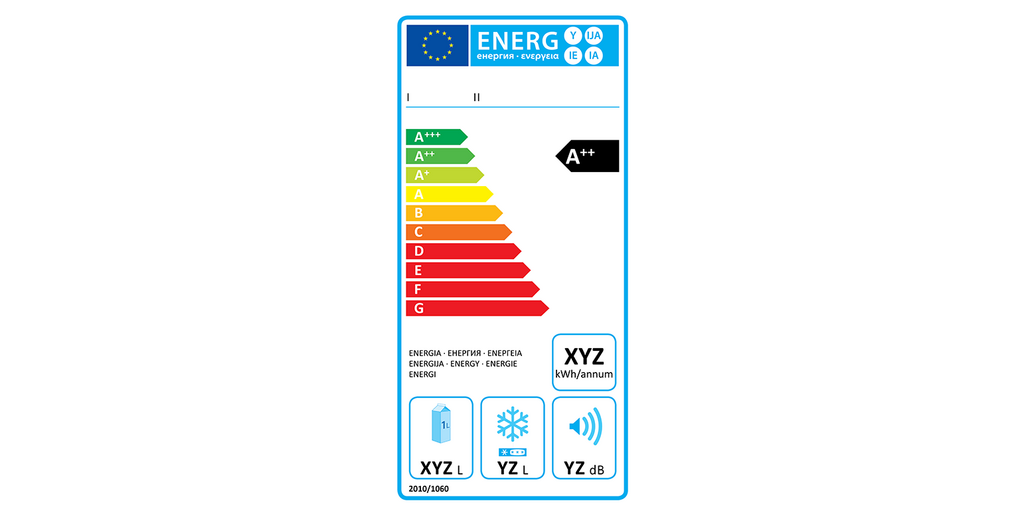 EU-Kühlschrank-Energielabel „alt“. 