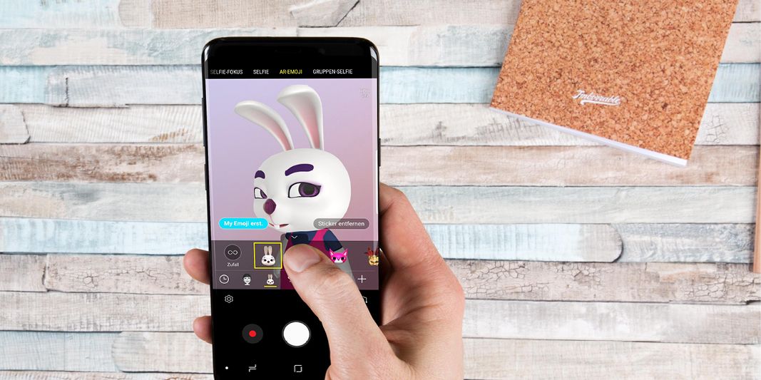AR-Emojis am Samsung Galaxy S9 erstellen. 