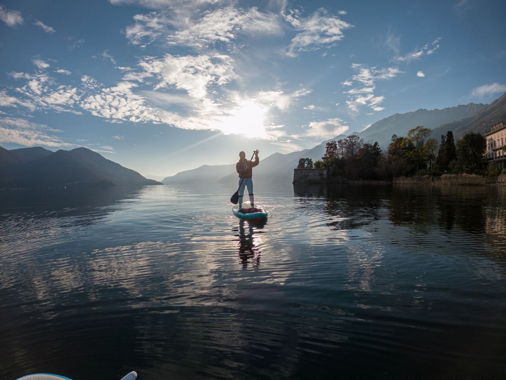 Stand-up-Paddling im See