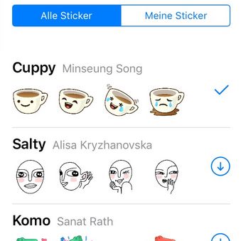 Sticker nach Update jetzt auch in WhatsApp-Chats verfügbar.