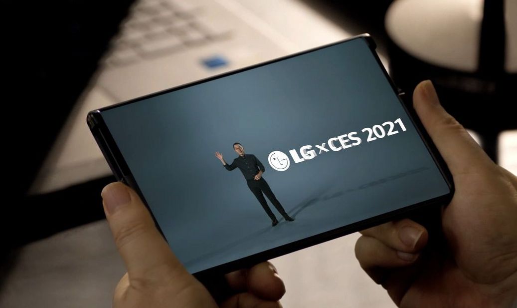 Das „LG Rollable“-Smartphone ist eine der visionären Neuheiten auf der virtuellen CES 2021.