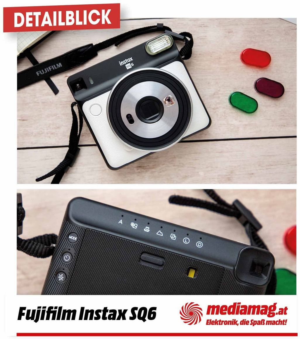 Die quadratische Instant-Kamera von Fujifilm: die „instax SQUARE SQ6“.
