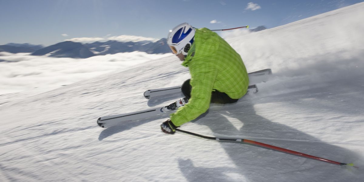 Skiläufer bei der Wengen-Abfahrt