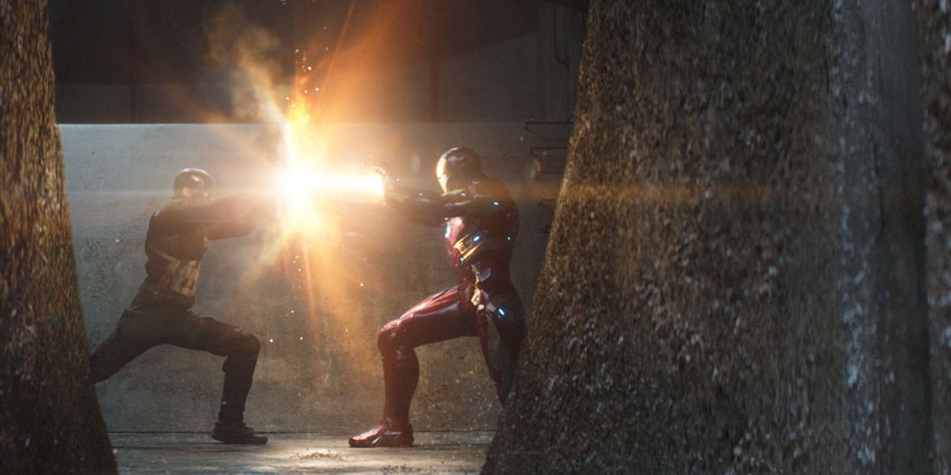 Superhelden-Aktion auf jeden Fall auch zwischen Team Iron Man und Team Captain America.