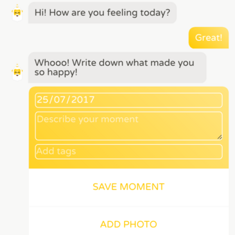 Handy-App „hiMoment“ hilft bei der Suche nach dem Glück.