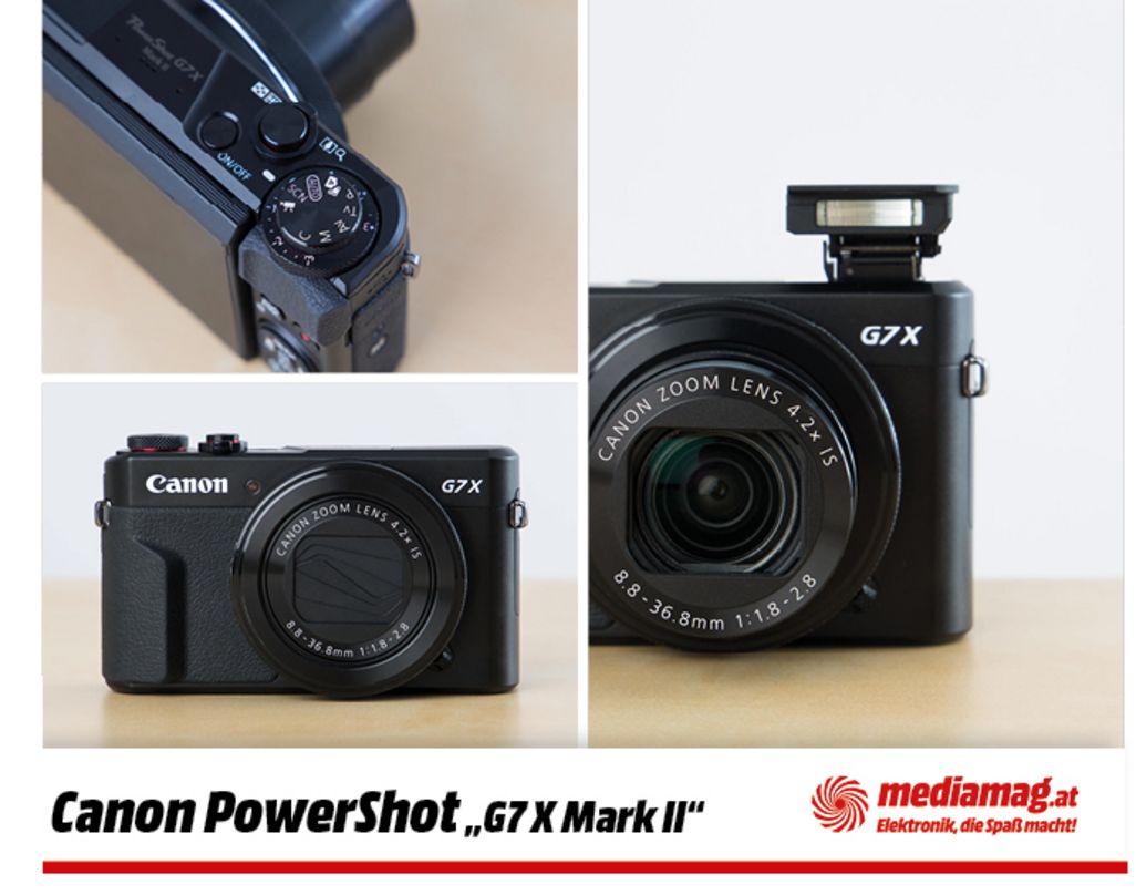 ie Kompaktkamera Canon PowerShot „G7 X Mark II“ ist extrem handlich und liefert Fotos und Videos in Profiqualität. 