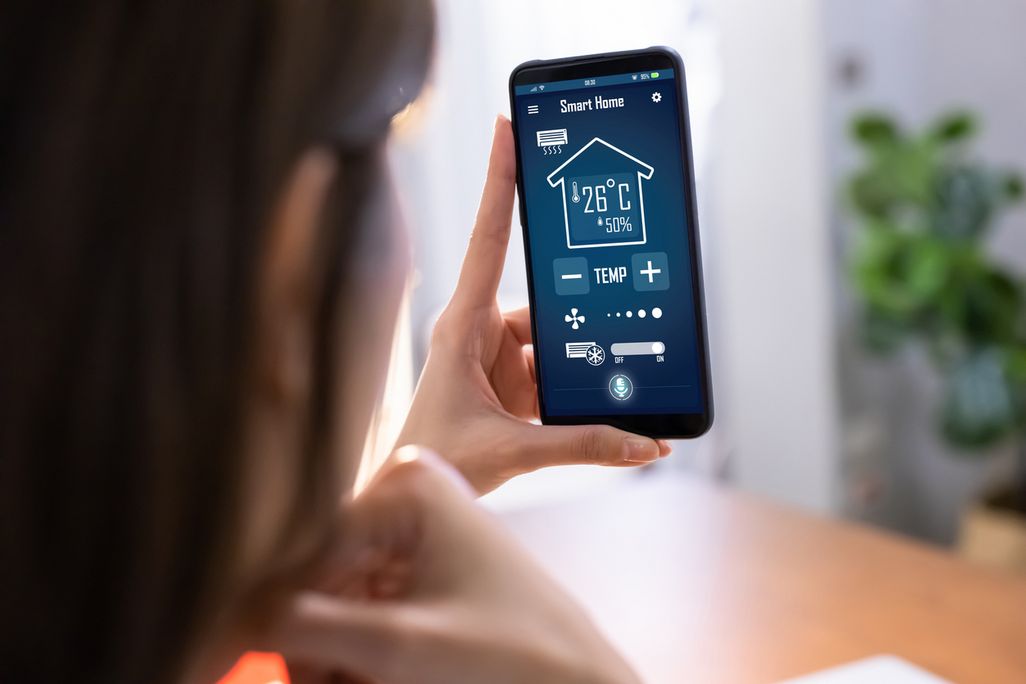 Temperaturanzeige in einer Smart Home-App