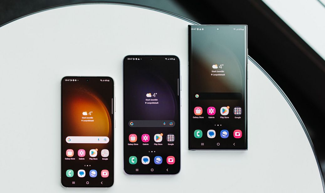 Die neuen Smartphones der Galaxy S23-Reihe von Samsung